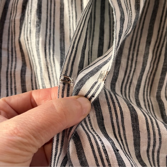 J. Jill Love Linen Blue and White Striped Tunic with Embroidered Details XL - Picture 10 of 12